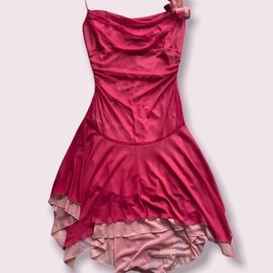 Y2k Pink City Triangles Valentines Day Princess Dress